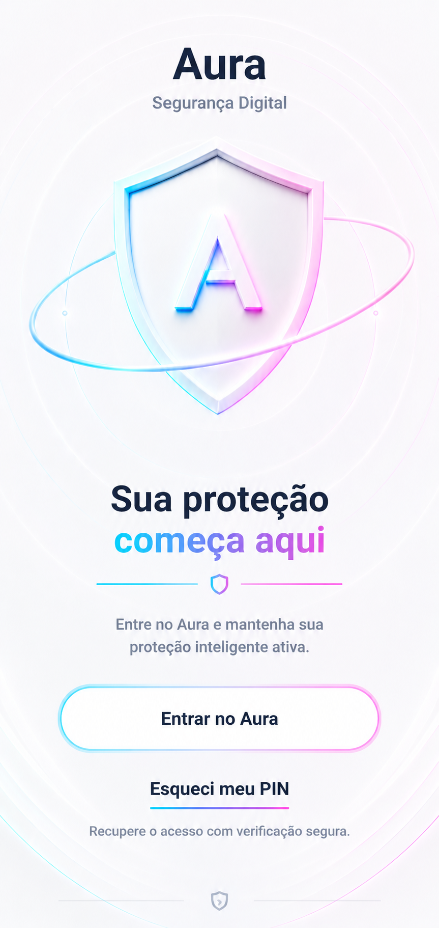 Tela de entrada do Aura